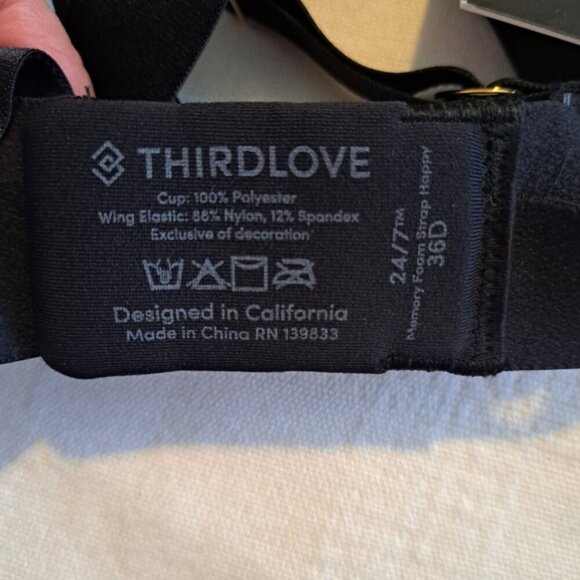 Third Love women's size 36D Memory Foam Strap Happy bra, New - Picture 4 of 6